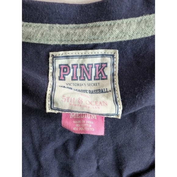 Victorias‎ Secret Size Medium TAKE ME OUT TO THE BALLGAME Blue Gold Shirt - Picture 2 of 8